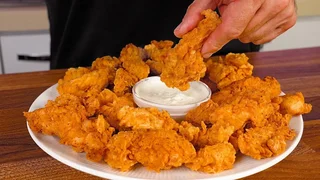 طرز تهیه ناگت مرغ سوخاری خانگی به سبک KFC با سس سیر تند