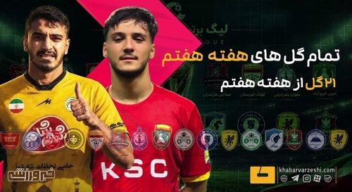 خلاصه گل‌های هفته هفتم لیگ برتر فوتبال ایران