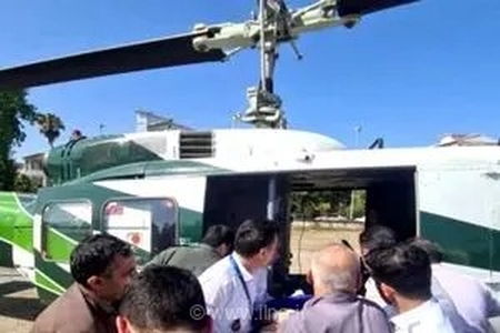 عملیات موفق اورژانس هوایی گیلان برای نجات جان یک زندانی در وضعیت بحرانی در اردوگاه حویق