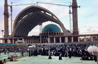 نمای کلی محل برگزاری مراسم وداع با پیکر رهبر شهید انقلاب