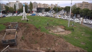 تبدیل میدان جهاد اردبیل به تقاطع برای روان‌سازی ترافیک