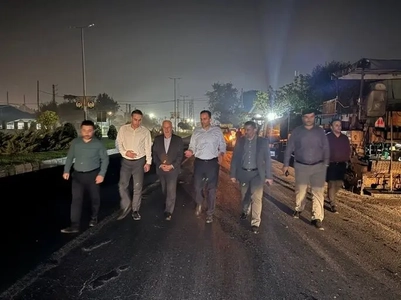 آغاز روکش آسفالت مسیر فرودگاه تا دانشگاه گیلان با تأمین قیر