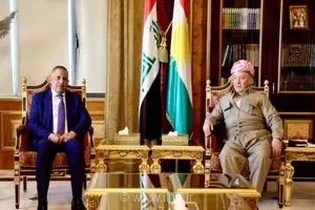 دیدار مشاور امنیت ملی عراق با مسعود بارزانی در اربیل برای بررسی تحولات سیاسی