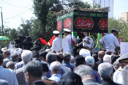 تشییع باشکوه پیکر خلبان شهید حسین مهدویان در قزوین