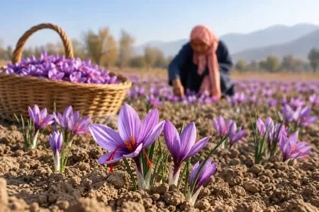 کشت ۹۹۵ هکتار زعفران در فارس پیش‌بینی تولید ۲.۵ تن طلای سرخ
