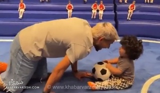 تصاویر دیدنی از لحظات فوتبالی و صمیمانه مهدی قایدی، ستاره لژیونر فوتبال ایران، در کنار فرزندش که پربازدید شد