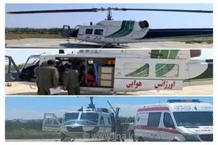 عملیات نجات هوایی در اردبیل؛ انتقال فوری مادر باردار و نوزاد بدحال از پارس‌آباد به مراکز تخصصی