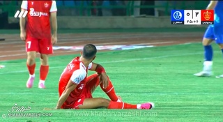 مصدومیت تلخ ابوالفضل جلالی در نیمه اول دیدار پرسپولیس و استقلال خوزستان