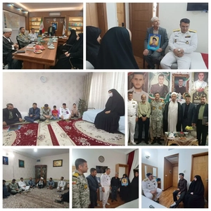 دیدار معاون نیروی دریایی ارتش با خانواده شهدای جنگ رمضان در خراسان رضوی