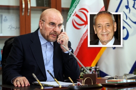 قالیباف در گفت‌وگو با رئیس مجلس لبنان: بند اول تفاهم نامه بین ایران و آمریکا درباره لبنان است