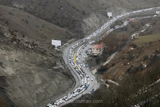 ترافیک سنگین در محورهای هراز و کندوان