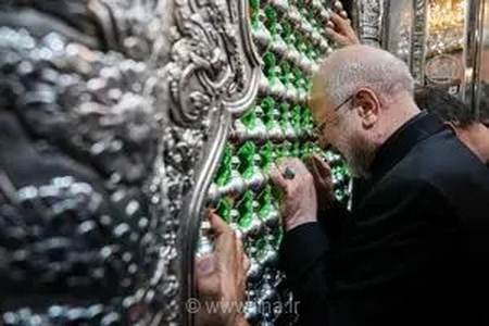 زیارت محمدباقر قالیباف، رئیس مجلس شورای اسلامی از حرم امام حسین (ع) در عراق