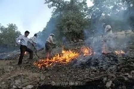 آتش‌سوزی در ارتفاعات مسقان شیراز؛ تلاش برای مهار حریق ادامه دارد