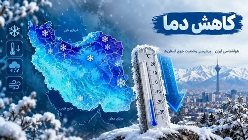 کاهش دما و وزش باد شدید در تهران تا دوشنبه