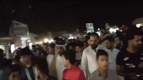 تظاهرات در نجف و کربلا در اعتراض به محاصره هوایی ایران