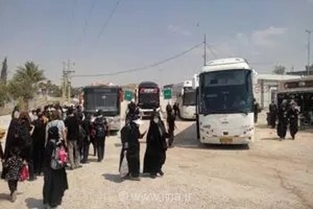 آمادگی کامل ناوگان حمل‌ونقل عمومی برای جابه‌جایی زائران اربعین در مرز خسروی؛ بیش از ۱۷ هزار زائر اعزام شدند