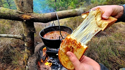 آشپزی در طبیعت: خورش گوشت گاو و نان تنوری