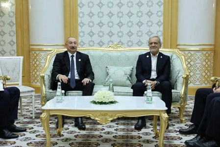 دیدار روسای جمهور ایران و آذربایجان در حاشیه اجلاس خزر