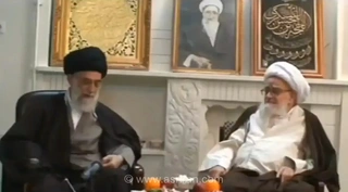 دیدار صمیمانه رهبر شهید انقلاب با آیت‌الله صافی گلپایگانی در فیلمی دیده‌نشده