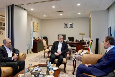 دیدار رئیس گروه ریش‌سفیدان بین‌المللی با عراقچی در نیویورک