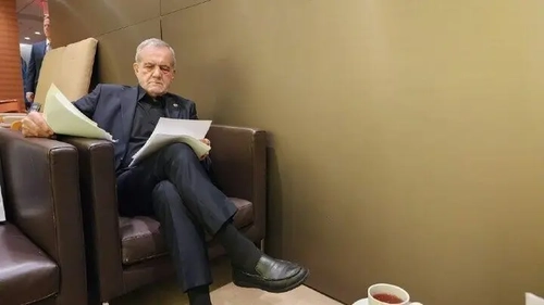 ورود مسعود پزشکیان به ساختمان سازمان ملل برای ایراد سخنرانی