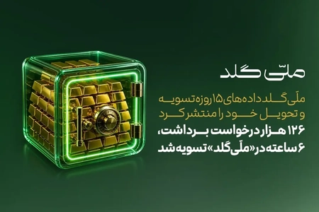 تسویه ۱۲۶ هزار درخواست برداشت در ۶ ساعت؛ عملکرد «ملّی‌گلد»