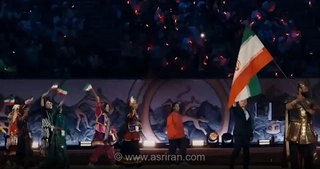 رژه کاروان ایران در بازی‌های جهانی عشایری قرقیزستان با حضور رئیس‌جمهور