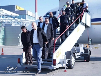 ورود تیم ملی فوتبال به کازان روسیه برای دیدار تدارکاتی