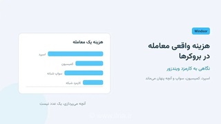 هزینه واقعی معاملات در بروکرها: بررسی کارمزد ویندزور