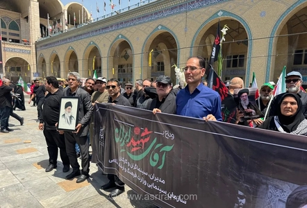 هنرمندان و سینماگران به مصلی و دیدار آقای شهید ایران رفتند