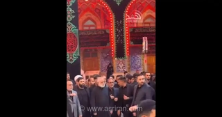 ورود فرزند ارشد رهبر شهید ایران به حرم مطهر امام حسین (ع)