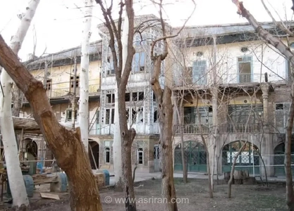 تصویری قدیمی از گراند هتل قزوین در دوران ناصرالدین شاه