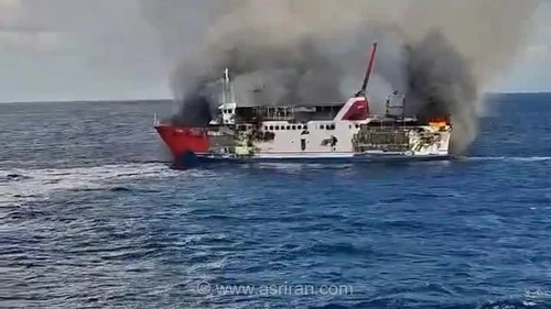 آتش‌سوزی در کشتی مسافربری سواحل بالی؛ نجات جان ۱۳۱ مسافر با کمک امدادگران و کشتی‌های عبوری