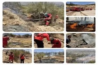 مهار کامل حریق باباکوهی شیراز/۶۰ آتش‌نشان در عملیات اطفای آتش حضور داشتند