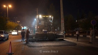آسفالت شبانه معابر پرتردد شیراز برای تسهیل تردد