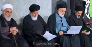 حضور فرزندان رهبر شهید در شب دوم مراسم بزرگداشت امام شهید امت در حرم مطهر رضوی