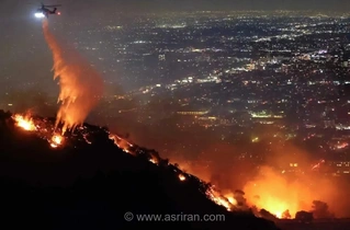 آتش‌سوزی در کالیفرنیا به مناطق مسکونی نزدیک شد