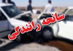 تصادف هولناک دو خودروی سمند در محور اهواز-خرمشهر؛ ۴ سرنشین در میان شعله‌های آتش جان باختند