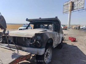تصادف وانت‌ها در اتوبان قزوین-کرج و آتش‌سوزی