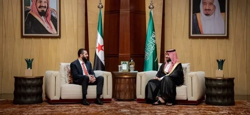 دیدار بن سلمان با الجولانی، رئیس جمهور خودخوانده سوریه