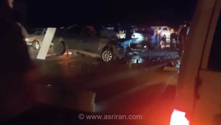 تصادف مگان و نیسان در آزادراه ساوه-تهران؛ جان پدر و پسر ۷ ساله گرفته شد