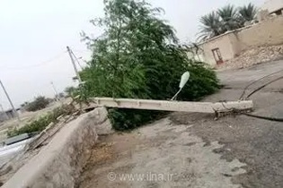 ​طوفان «چهل‌پسین» ۹۷۰ میلیارد ریال به شبکه برق فارس خسارت زد