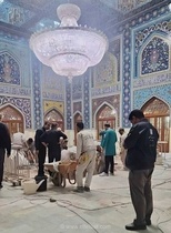 آماده‌سازی آرامگاه ابدی رهبر شهید انقلاب در حریم امن رضوی +عکس