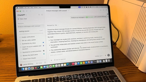 افزونه جدید مک ChatGPT پیام‌های iMessage را تحلیل کرد و نتایج آن شگفت‌انگیز بود