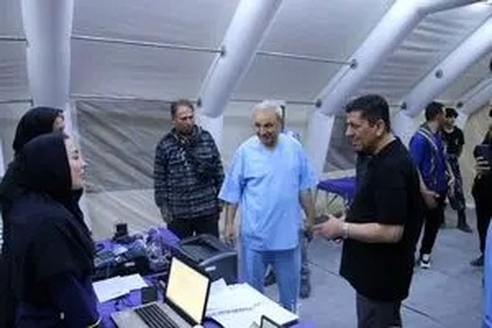 ارزیابی آمادگی بیمارستان صحرایی ارتش در مرز مهران برای خدمت‌رسانی به زائران اربعین حسینی