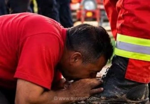 نجات دختر ۸ ساله از چاه توسط آتش‌نشان فداکار سبزواری