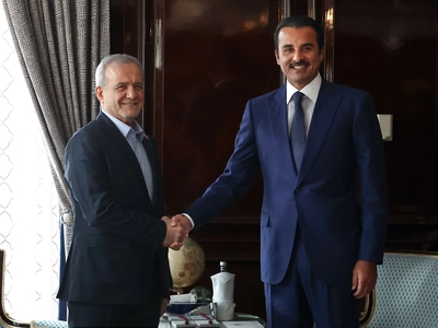 شاهزاده قطر با پرزیدنت ایران در مسکو دیدار کردند