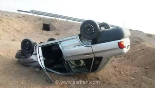 واژگونی پراید در محور خرانق-ساغند؛ ۲ کشته و ۲ مصدوم