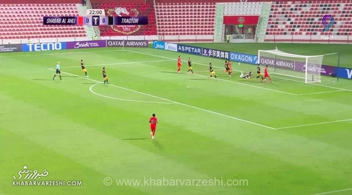 گلزنی سزار برای شباب الاهلی در مقابل تراکتور با پاس آزمون