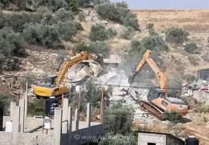 تخریب خانه‌های فلسطینی‌ها در رام‌الله توسط نیروهای اسرائیلی